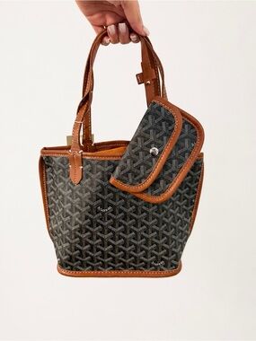G*yard Designer Brown/Black Mini Tote with pouch